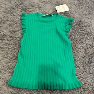 ZARA RUFFLED SLEEVELESS TOP